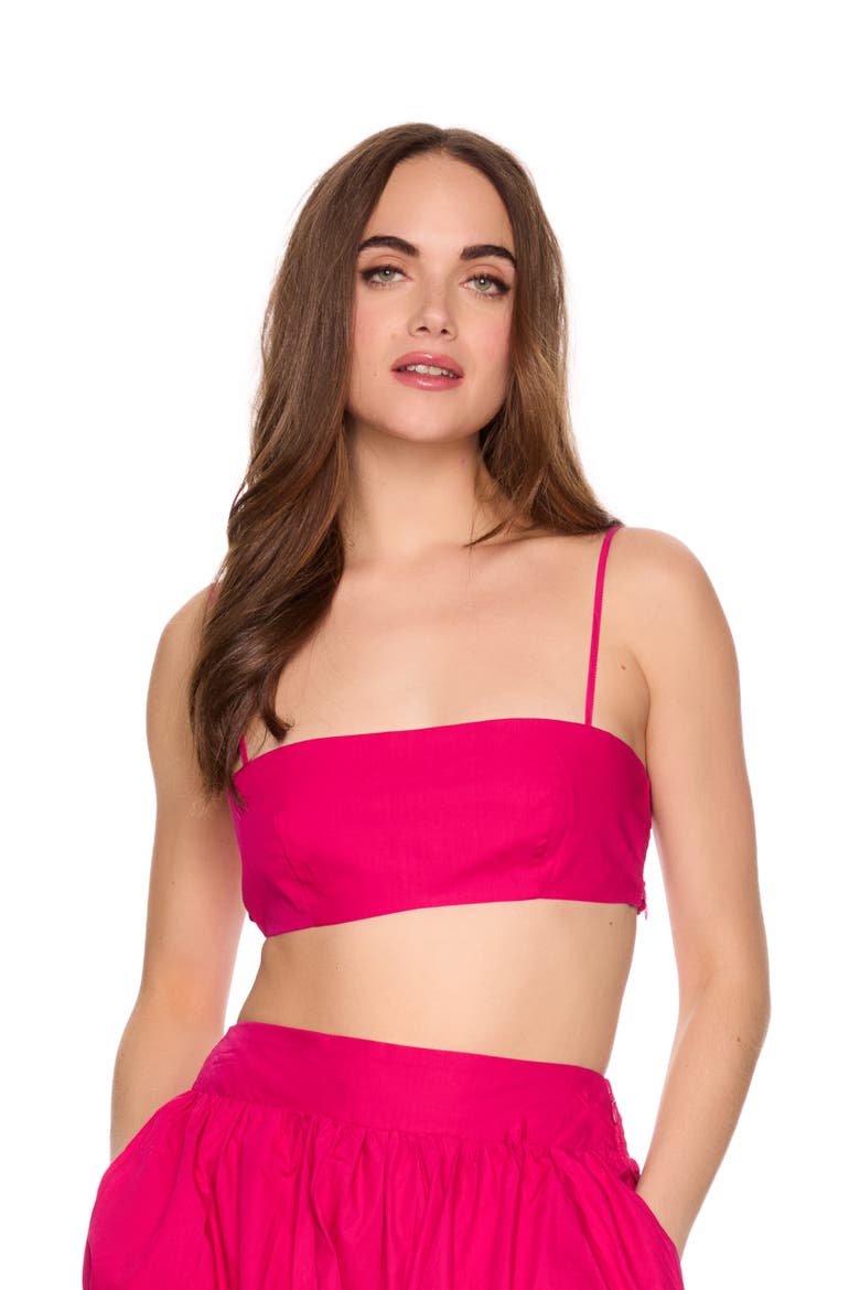 Poplin Bubble Shorts, Alternate, color, FUSCIA