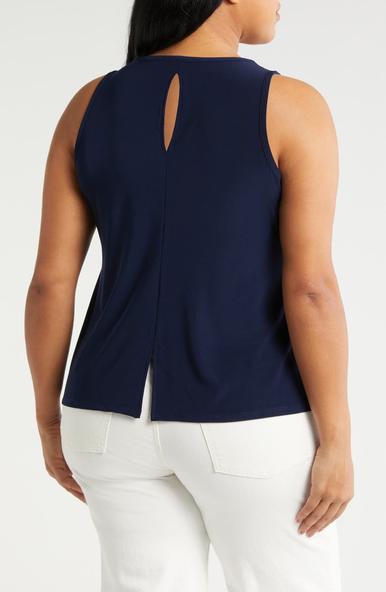 Vince Camuto Back Keyhole Tank, Alternate, color, Classic Navy