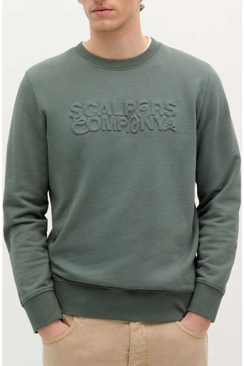 Company Emboss Sweater, Main, color, Green