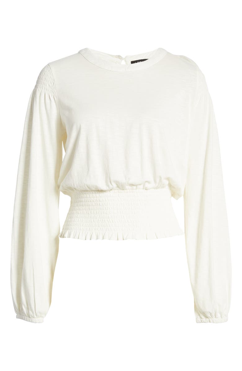 1.STATE Smocked Top, Alternate, color, Toasted Ivory