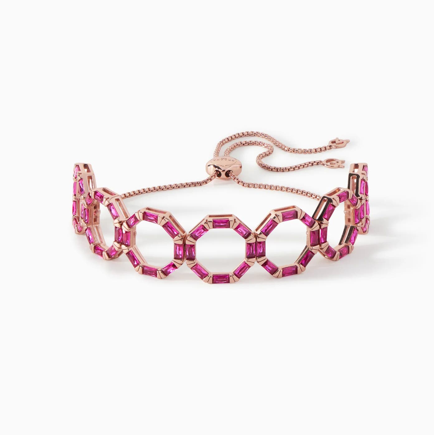 selected Rose Gold Ruby CZ