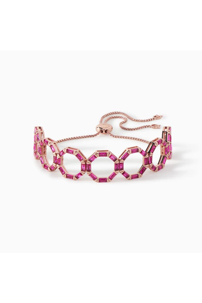 The Gabriella Bracelet, Main, color, Rose Gold Ruby CZ