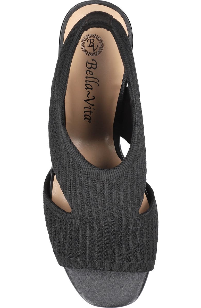 Bella Vita Mira Stretch Knit Sandal, Alternate, color, Black Knit