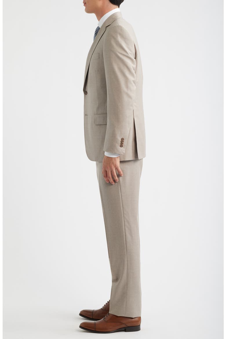 Tan Wool & Cashmere Serge Suit, Alternate, color, TAUPE