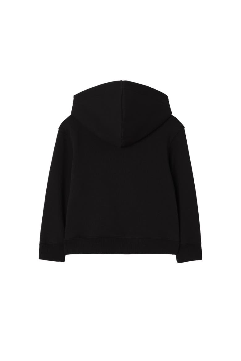 Check Knight Stamp Cotton Zip Hoodie, Alternate, color, Black