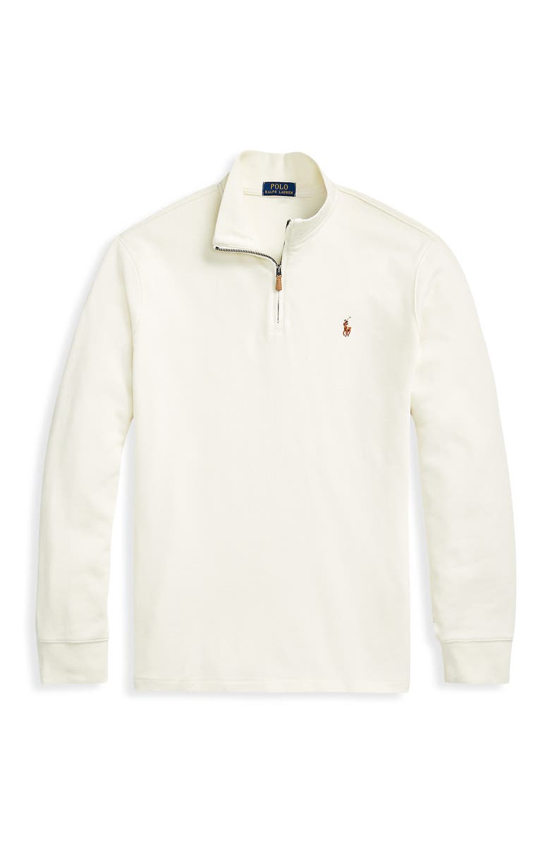Polo Ralph Lauren Big & Tall Estate Rib Half-Zip Pullover, Alternate, color, Chic Cream