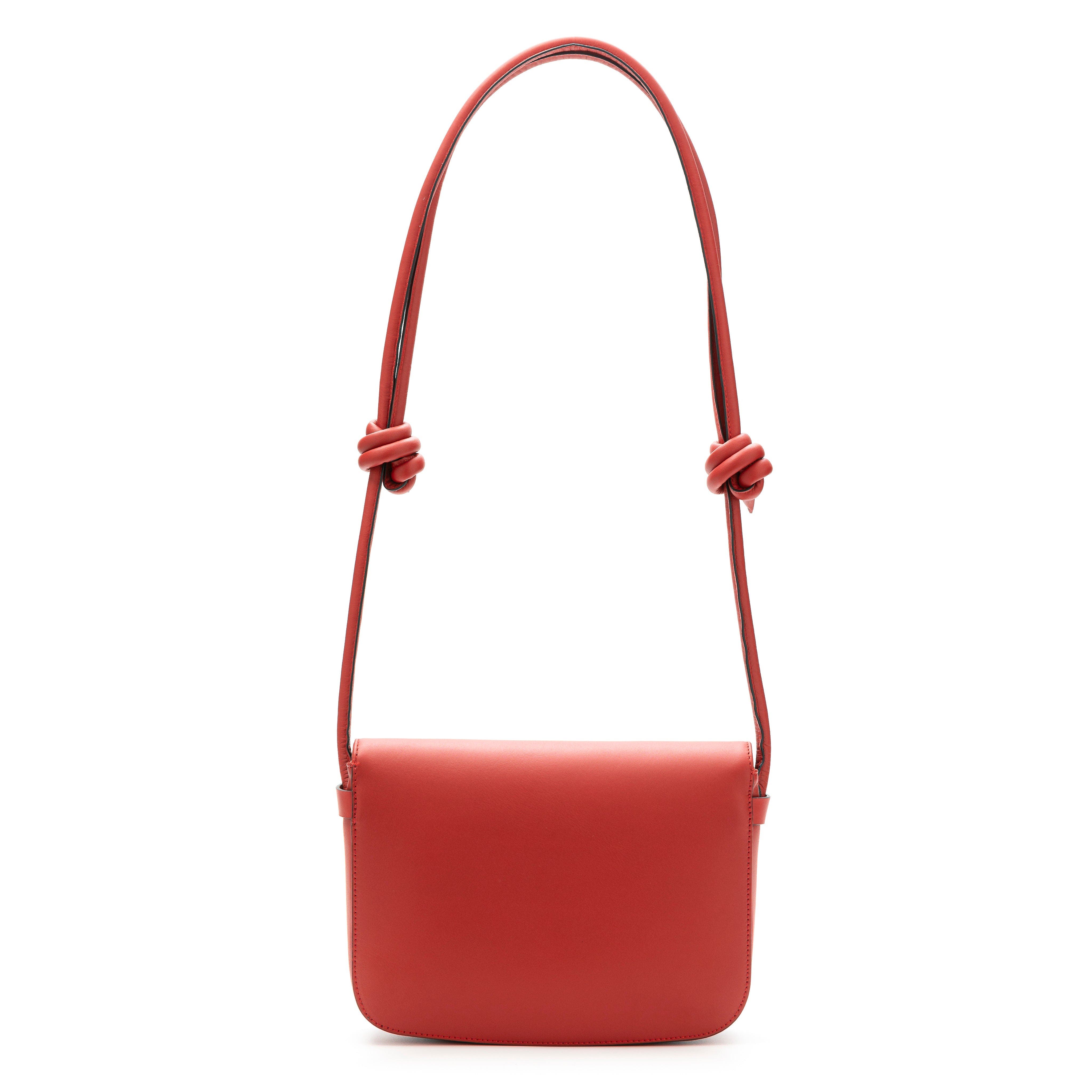 LA PORTEGNA Lucia Shoulder Bag With Sliding Knots, Alternate, color, Red