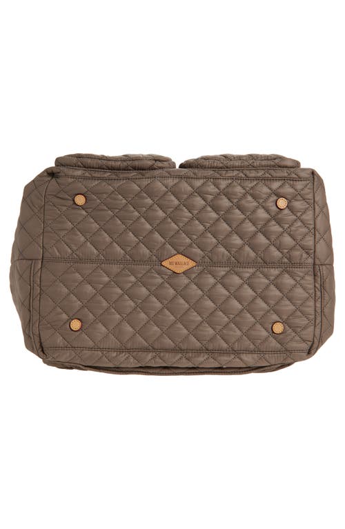 Mz Wallace Large Metro Quilted Nylon Travel Tote In Neutral