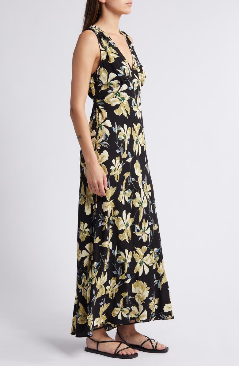 Treasure & Bond Floral Maxi Dress, Alternate, color, Black Via Floral