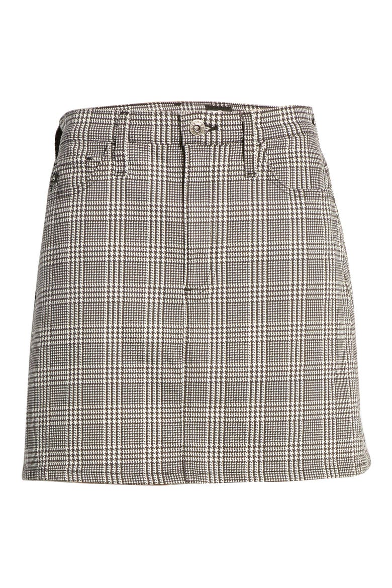 Harlo Plaid Miniskirt, Alternate, color, HOUNDS PL WHITE