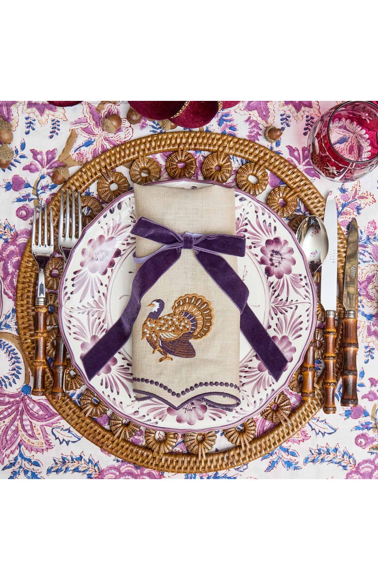 Mrs. Alice Purple Velvet Bows (Set of 4) - 20cm, Alternate, color, Purple