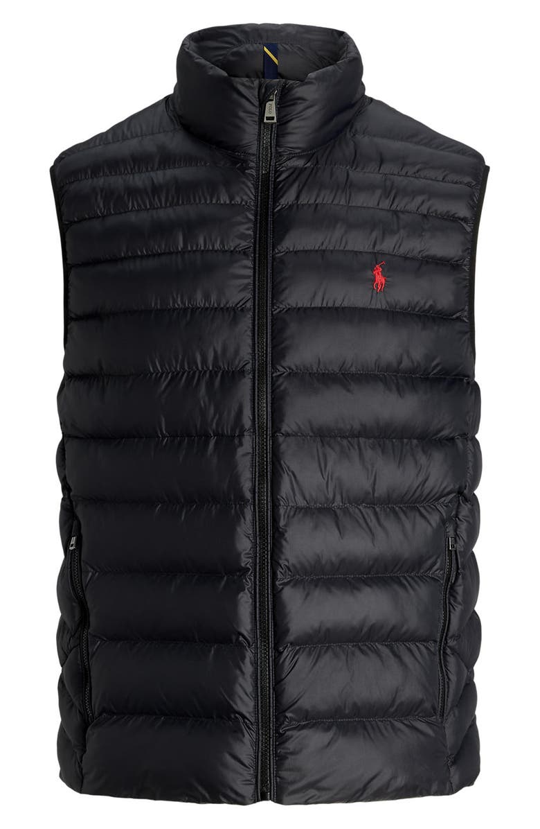 Polo Ralph Lauren Terra Black Recycled Nylon Puffer Vest, Alternate, color, 