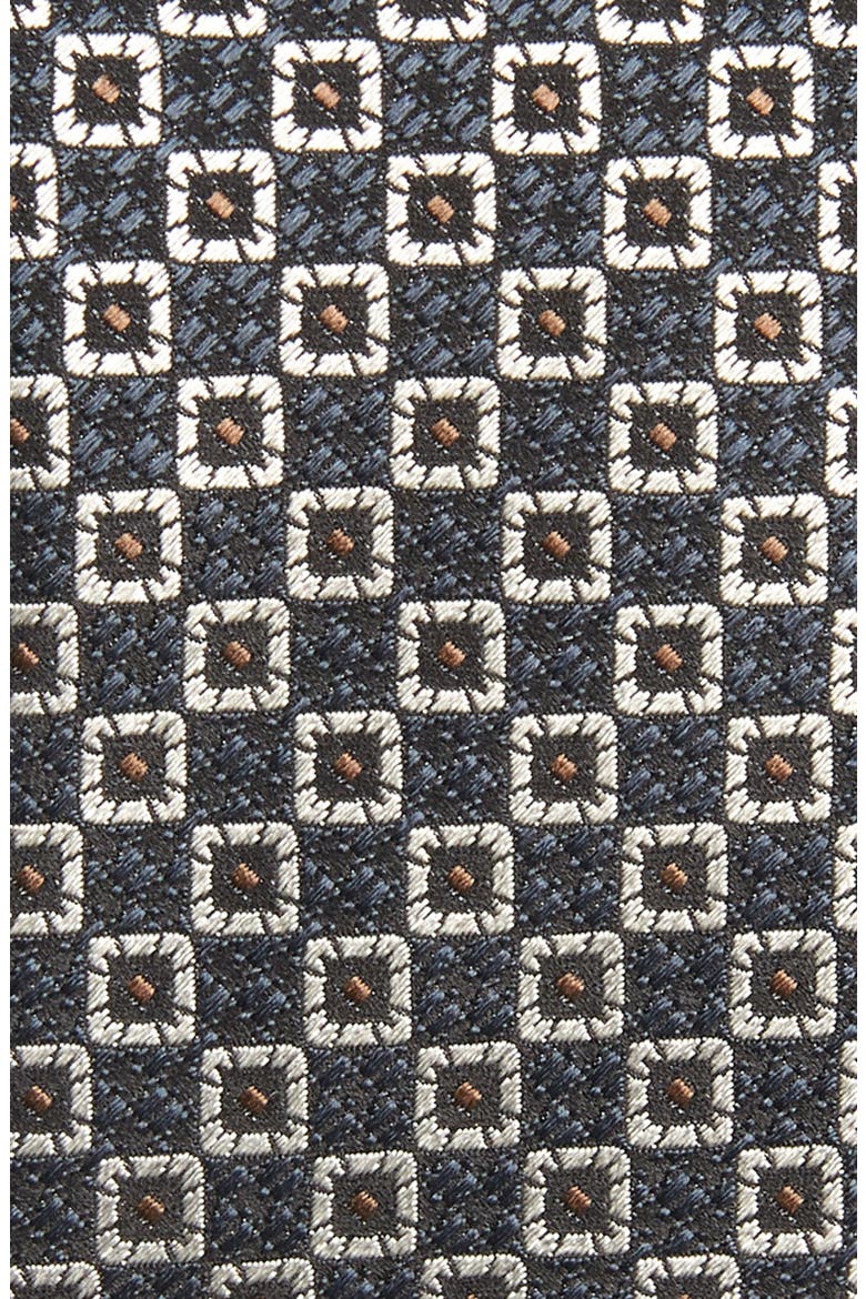 Geometric Silk Tie, Alternate, color, FANCY GREY