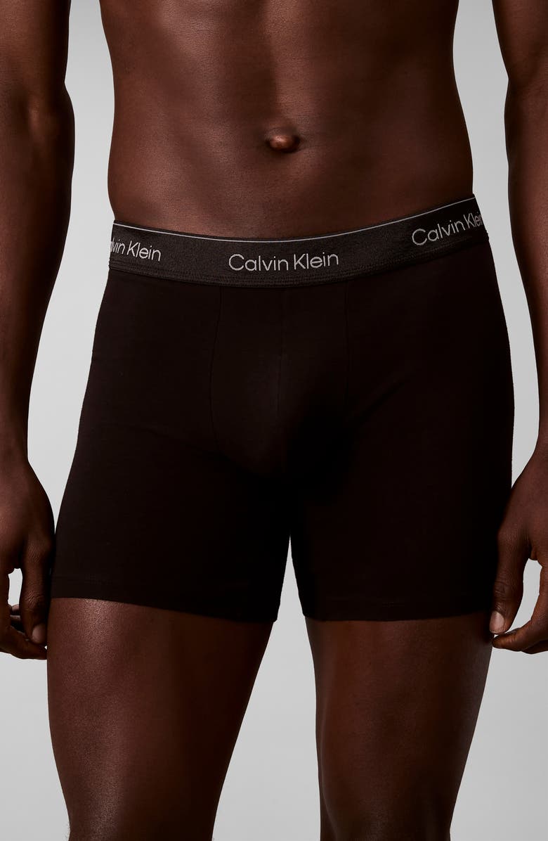 Calvin Klein Icon Stretch Cotton Boxer Briefs, Alternate, color, Black