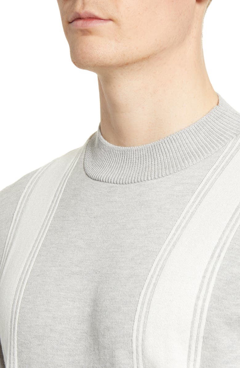 Topman Stripe Mock Neck Sweater, Alternate, color, 