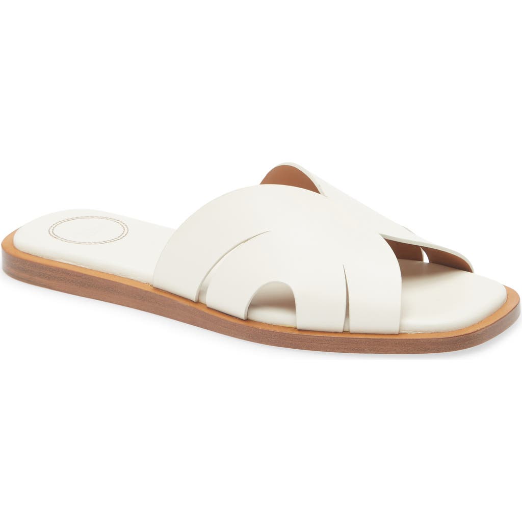 Chloé Scalloped Slide Sandal In White