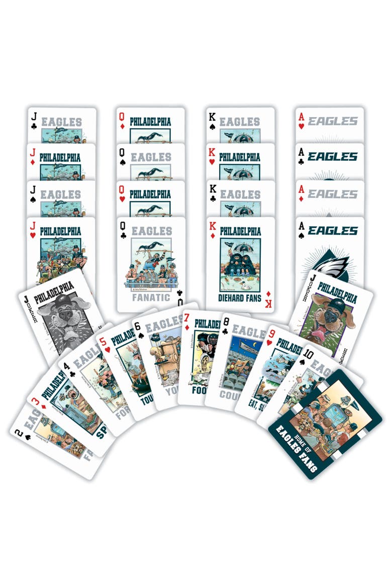 Philadelphia Eagles Fan Playing Cards, Alternate, color, Multicolor