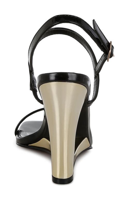 London Rag Ladra Wedge Sandal In Black