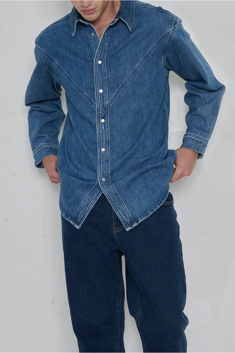 Usher Denim Shirt, Alternate, color, Main St.