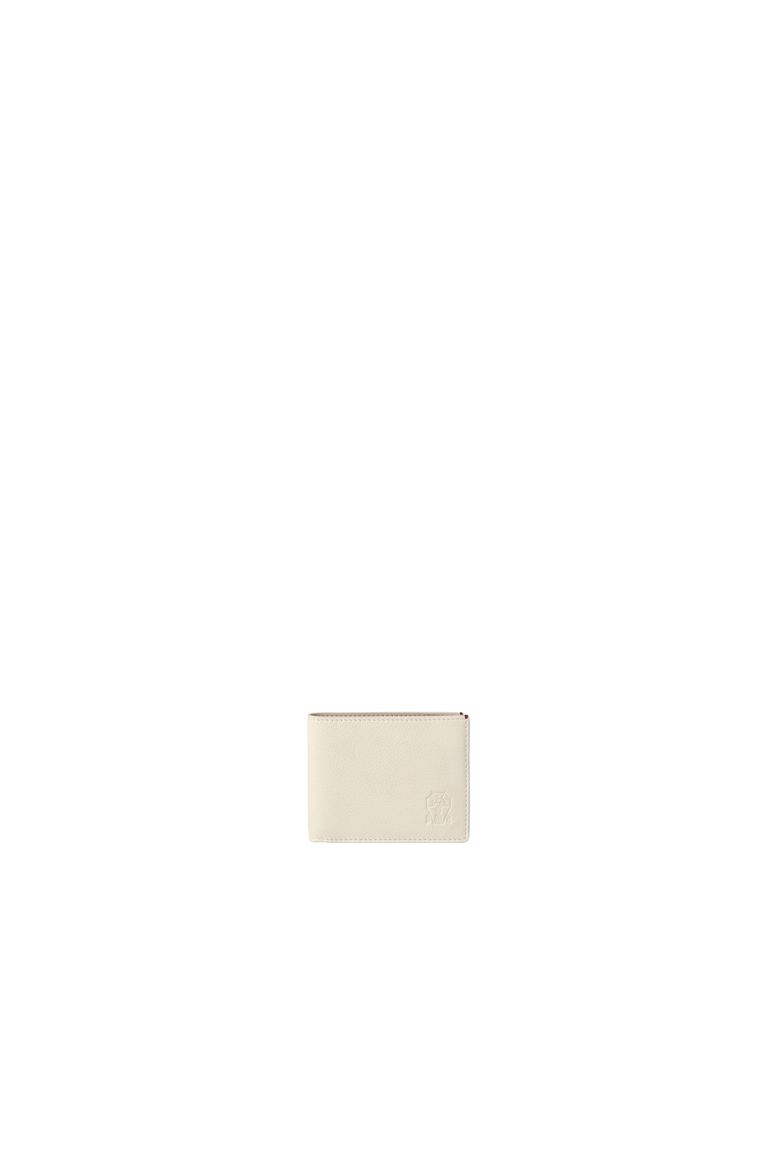 Fine grain calfskin wallet, Alternate, color, Chalk