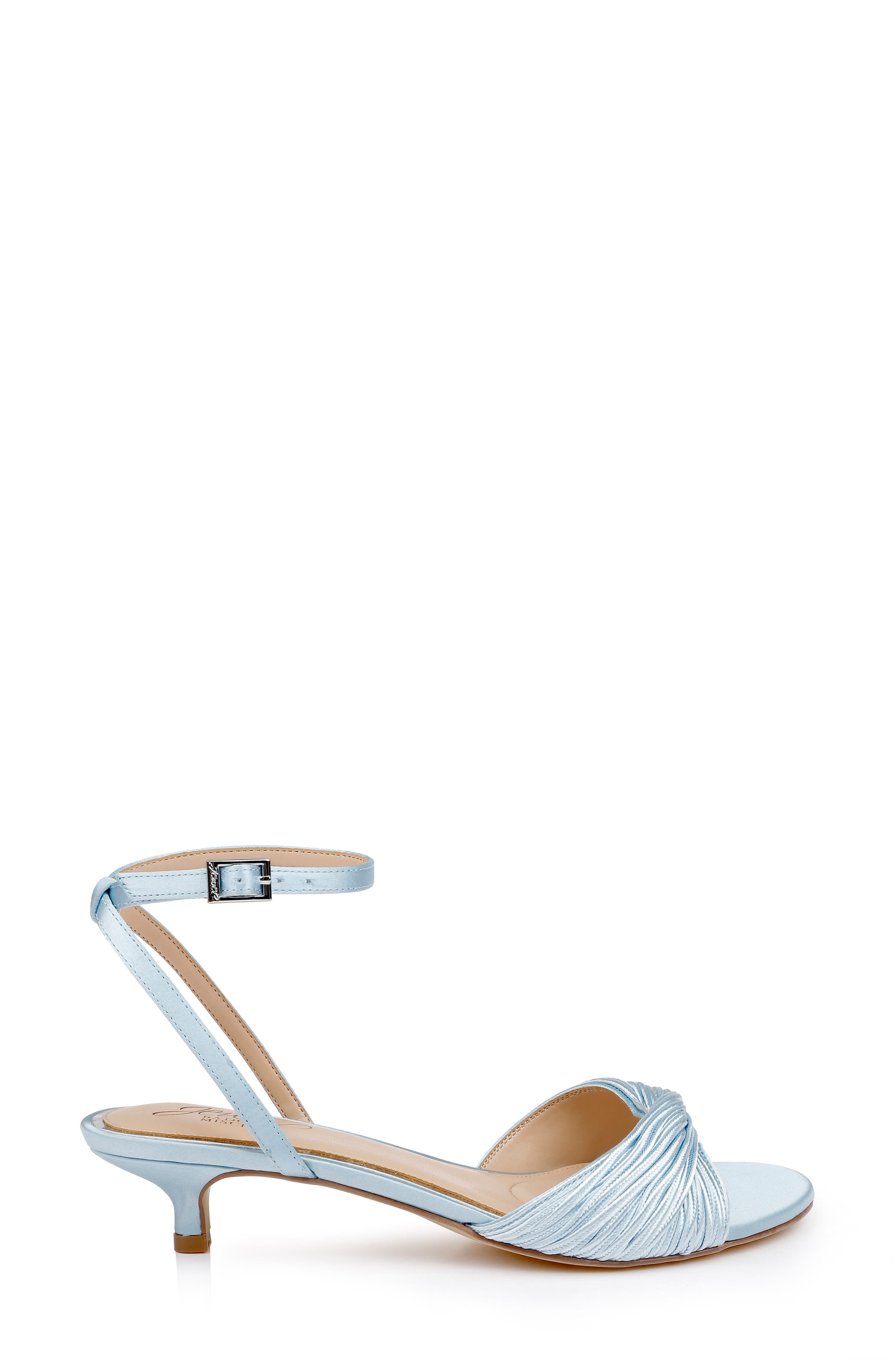 Jewel Badgley Mischka Nance Ankle Strap Kitten Heel Sandal, Alternate, color, Sky Blue