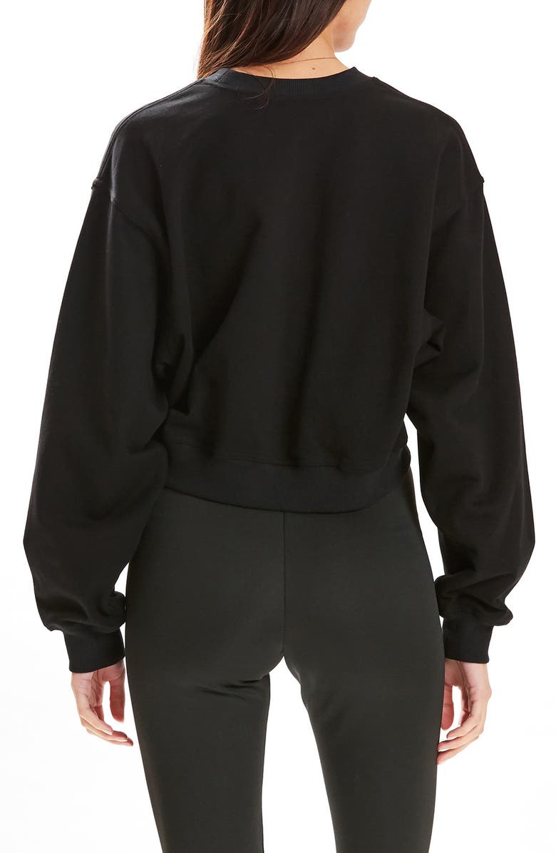 HERVE BY HERVE LEGER Logo Cotton Sweatshirt, Alternate, color,