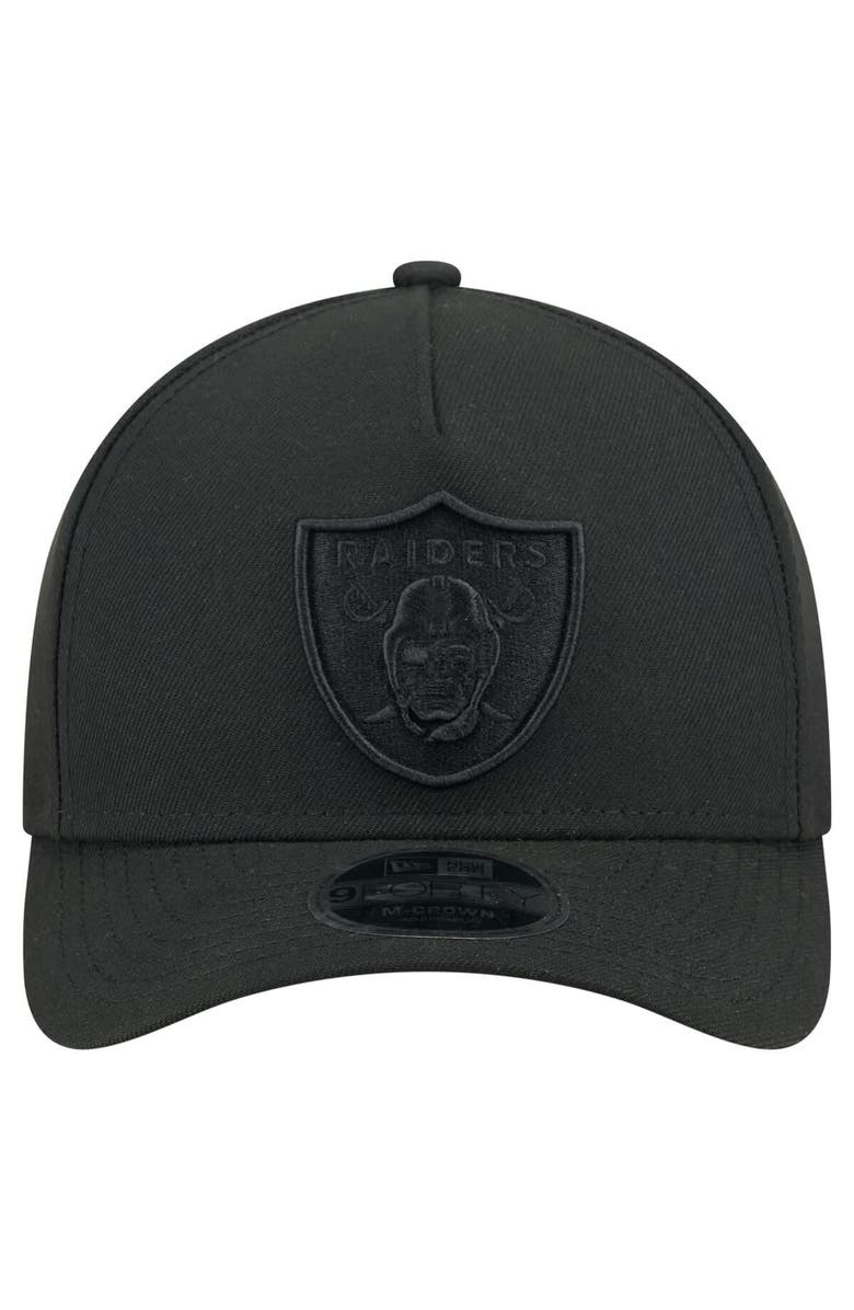 New Era Men's New Era  Black Las Vegas Raiders Team Collection 9FORTY M-Crown A-Frame Adjustable Hat, Alternate, color, 