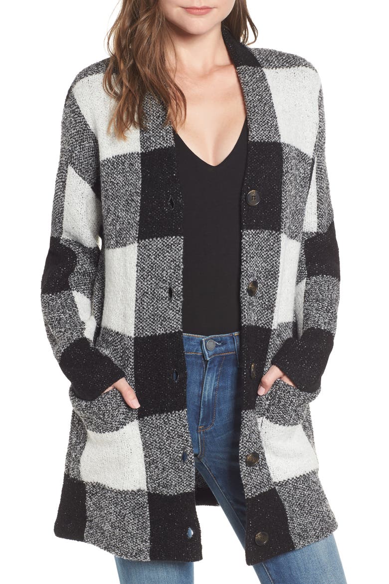Buffalo Check Cardigan, Main, color, STORYTIME
