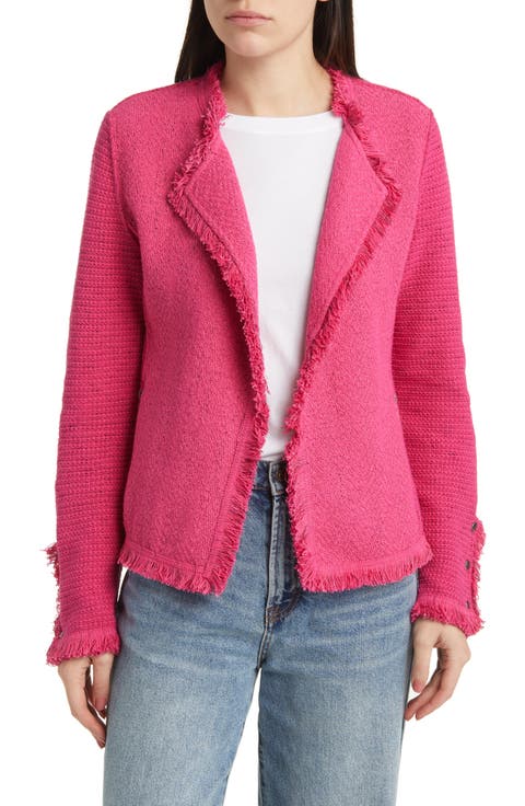 Fringe Mix Knit Jacket