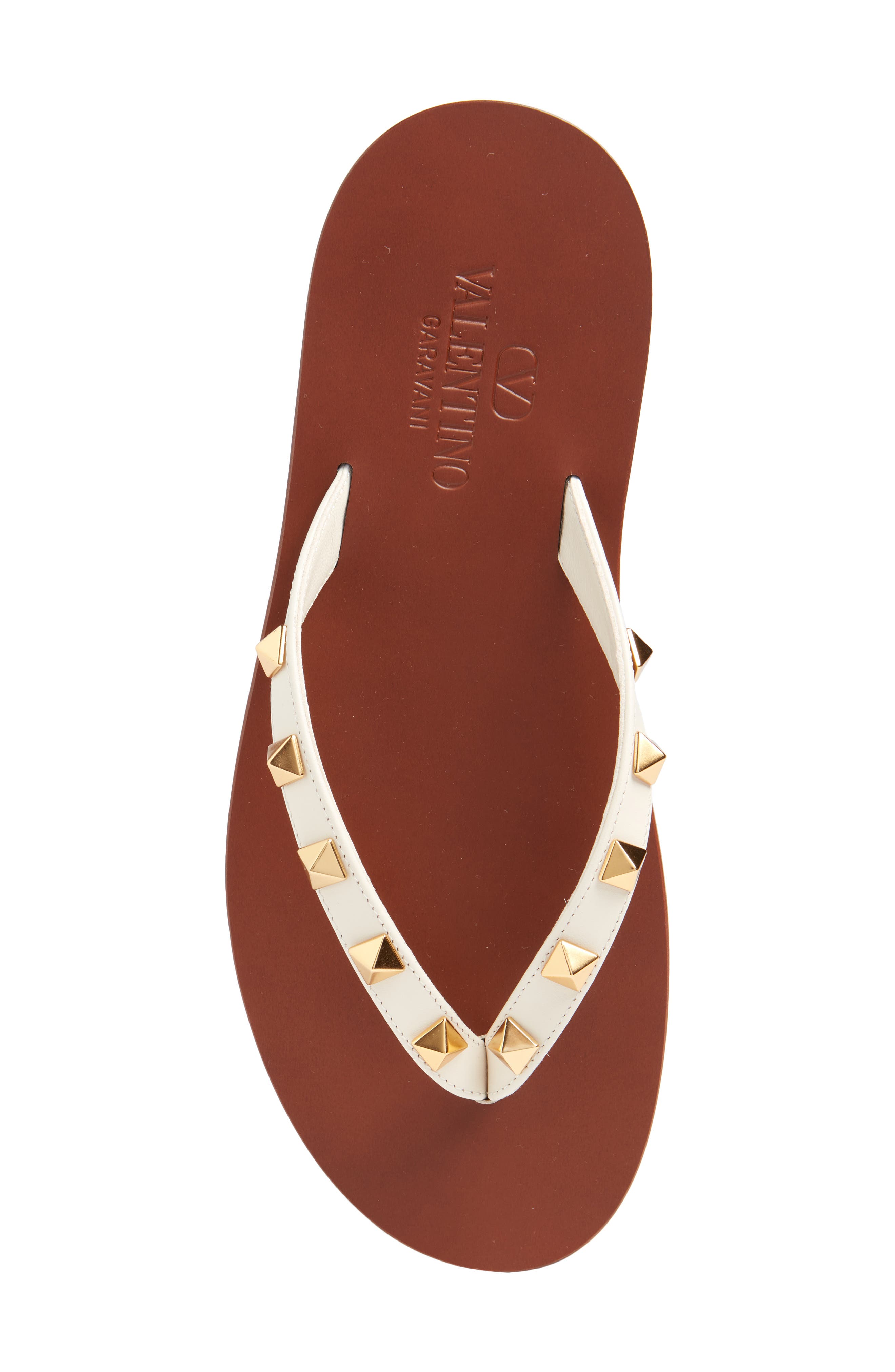 Rockstud Flip Flop, Alternate, color, IVORY