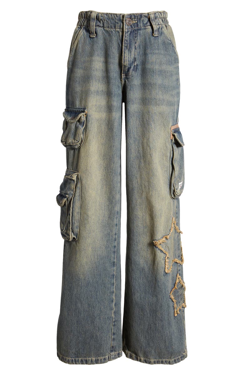 BDG Urban Outfitters Star Cyber Y2K Cargo Jeans, Alternate, color,