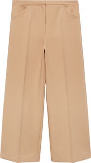 MANGO Wide Leg Crop Pants