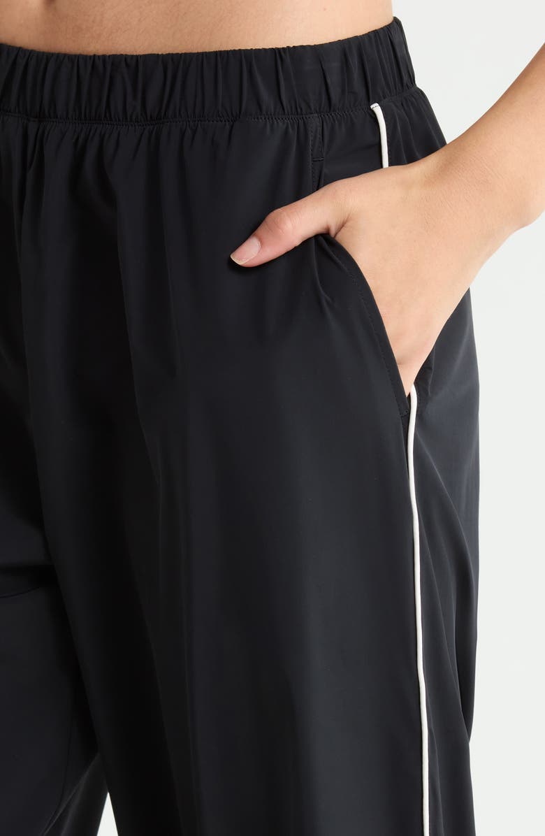 SPLITS59 Megan Stretch Nylon Joggers, Alternate, color, Black/ Creme