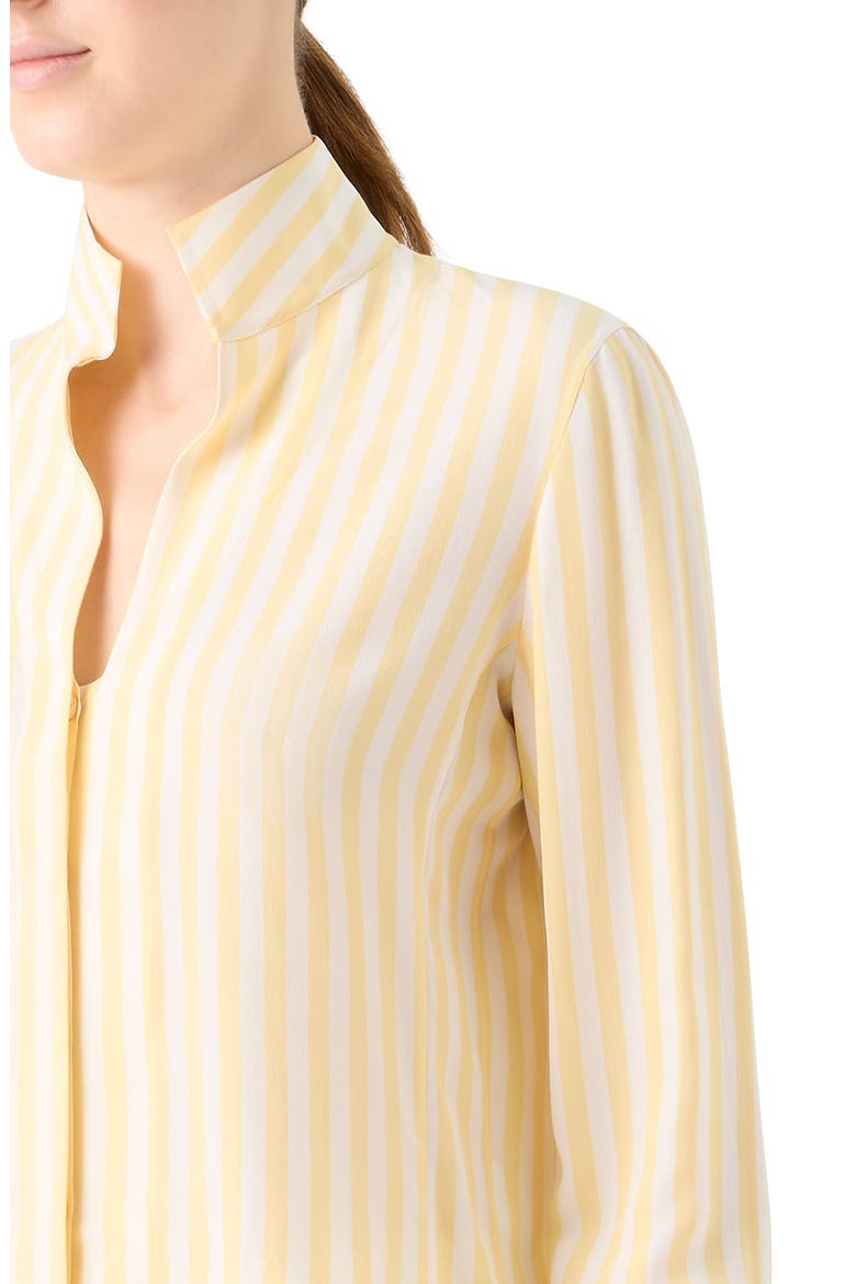 Stripe Silk Tunic Shirt, Alternate, color, SUN/ ECRU