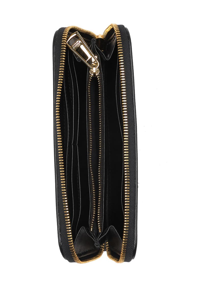 Moschino Logo Leather Wallet, Alternate, color,