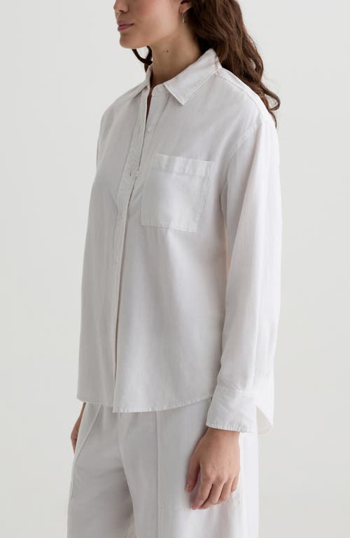 AG AG ADDISON LINEN BLEND BUTTON-UP SHIRT 