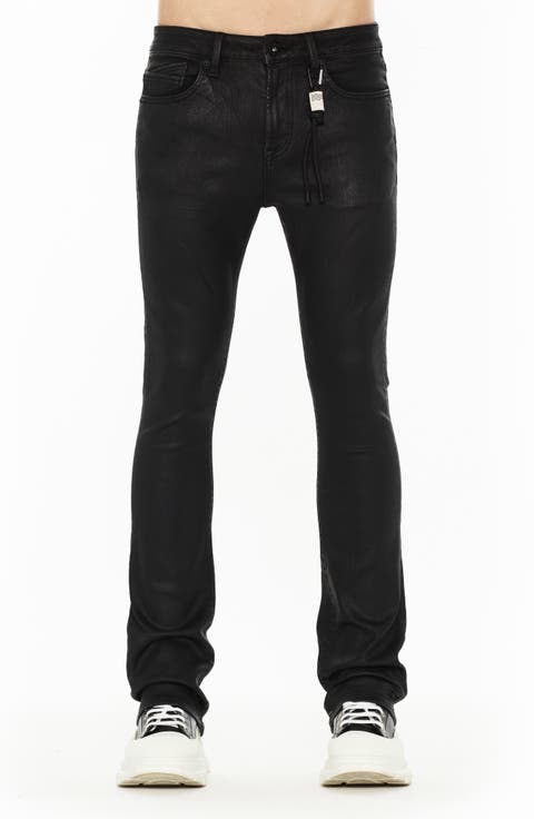 Lenny 603 Coated Bootcut Jeans (Black Coated)