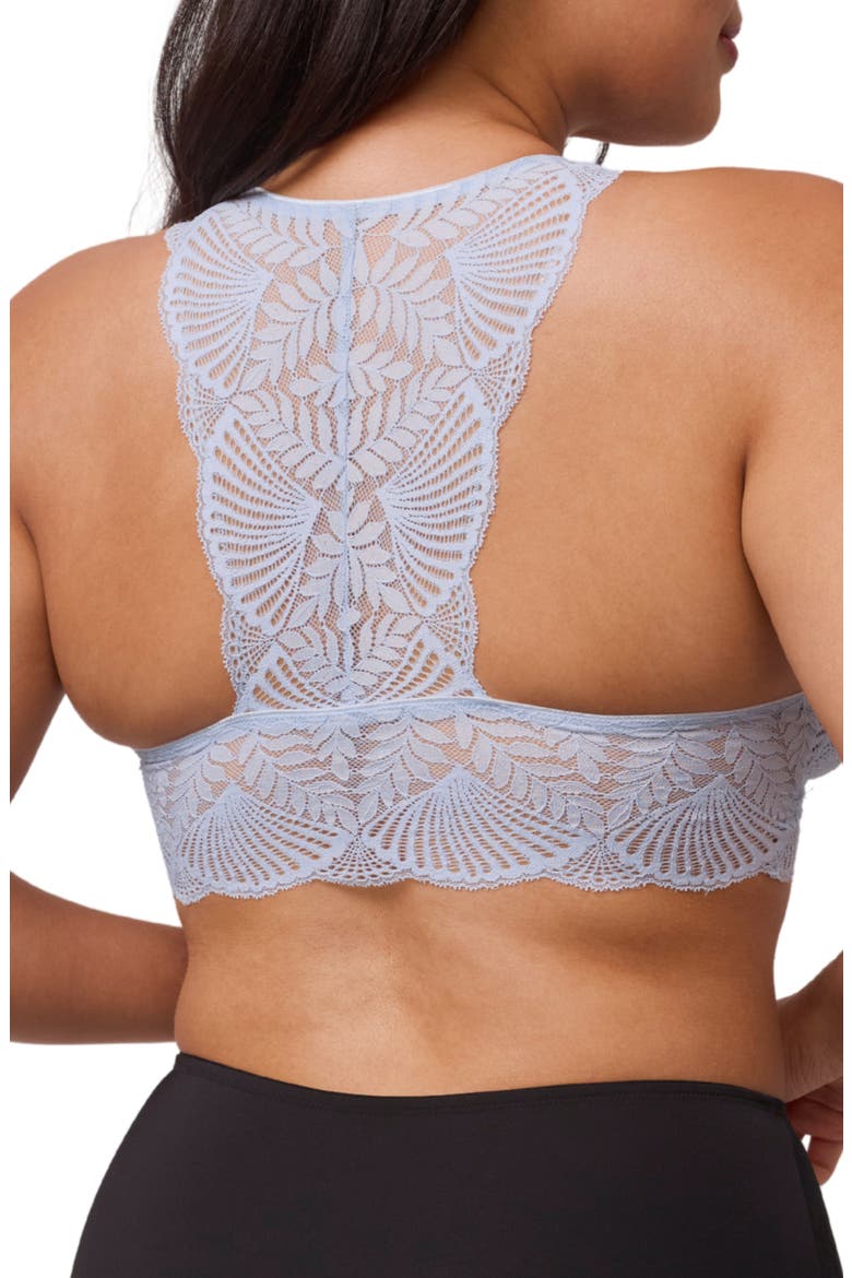 Belle Epoque Full Cup Racerback Lace & Microfiber Bralette, Alternate, color, HEAVEN
