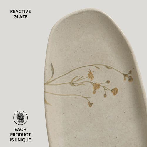 Porto Brasil Shallow Organic Oval Platter Large Set Of 4 In Neutral