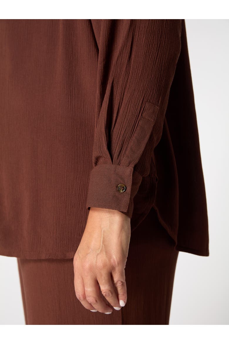 Crinkle Shirt, Alternate, color, Chocolate