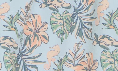 BEACH BROS BEACH BROS FLORAL SEA TURTLE SWIM TRUNKS