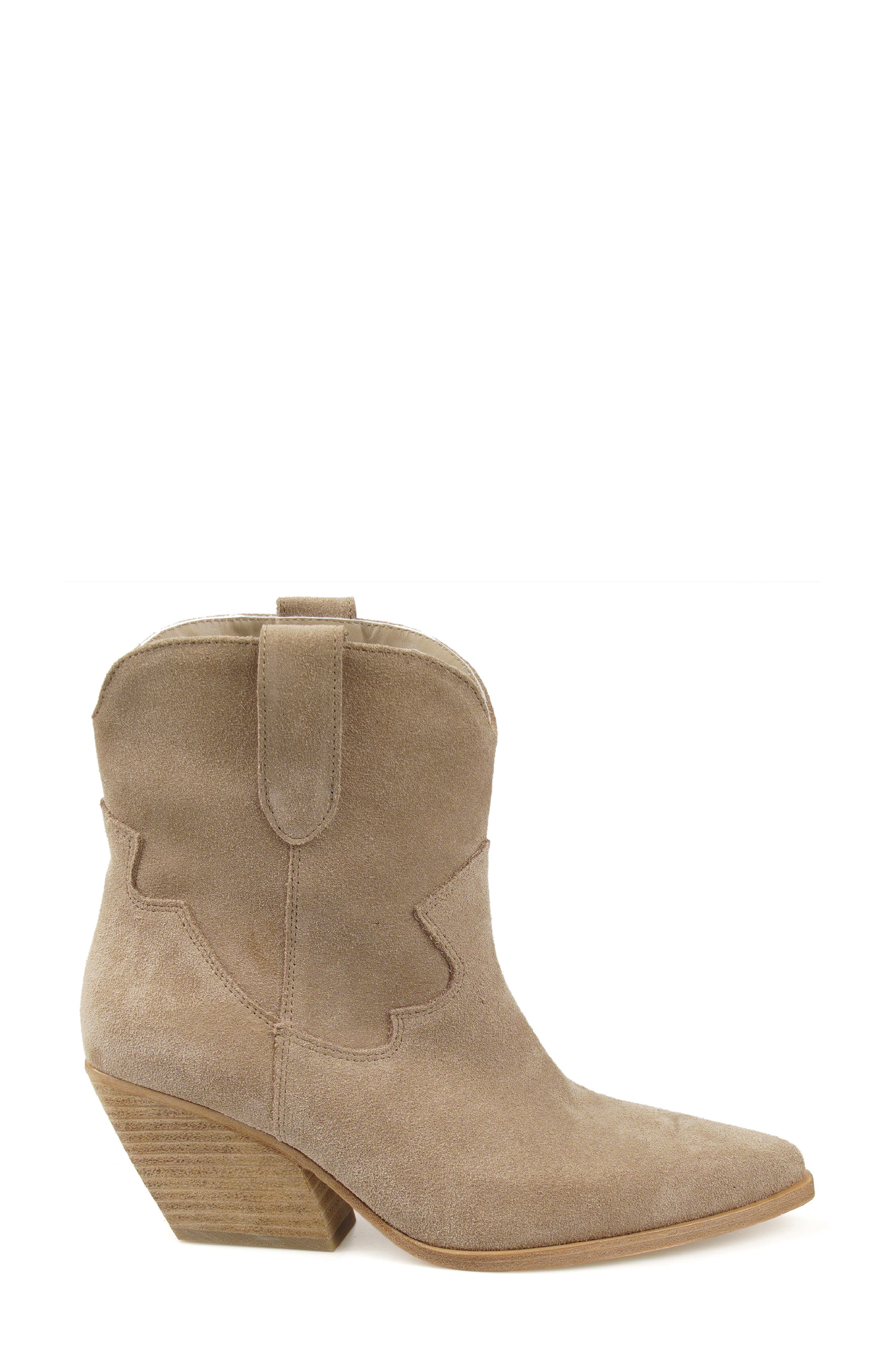 Victoryy Pointed Toe Western Boot, Alternate, color, SAND SUEDE