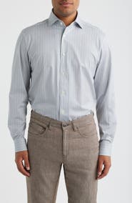 Bugatchi Devon OoohCotton® Geometric Print Long Sleeve Button-Up Shirt