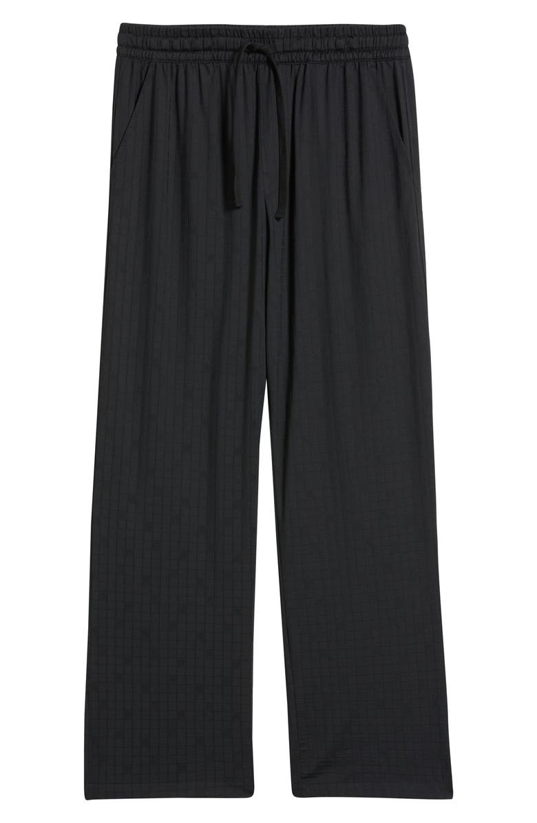 RIZORT Francis Grid Stretch Nylon Blend Drawstring Pants, Alternate, color, Black
