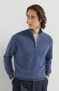 Brunello Cucinelli Cashmere sweater with half zip
