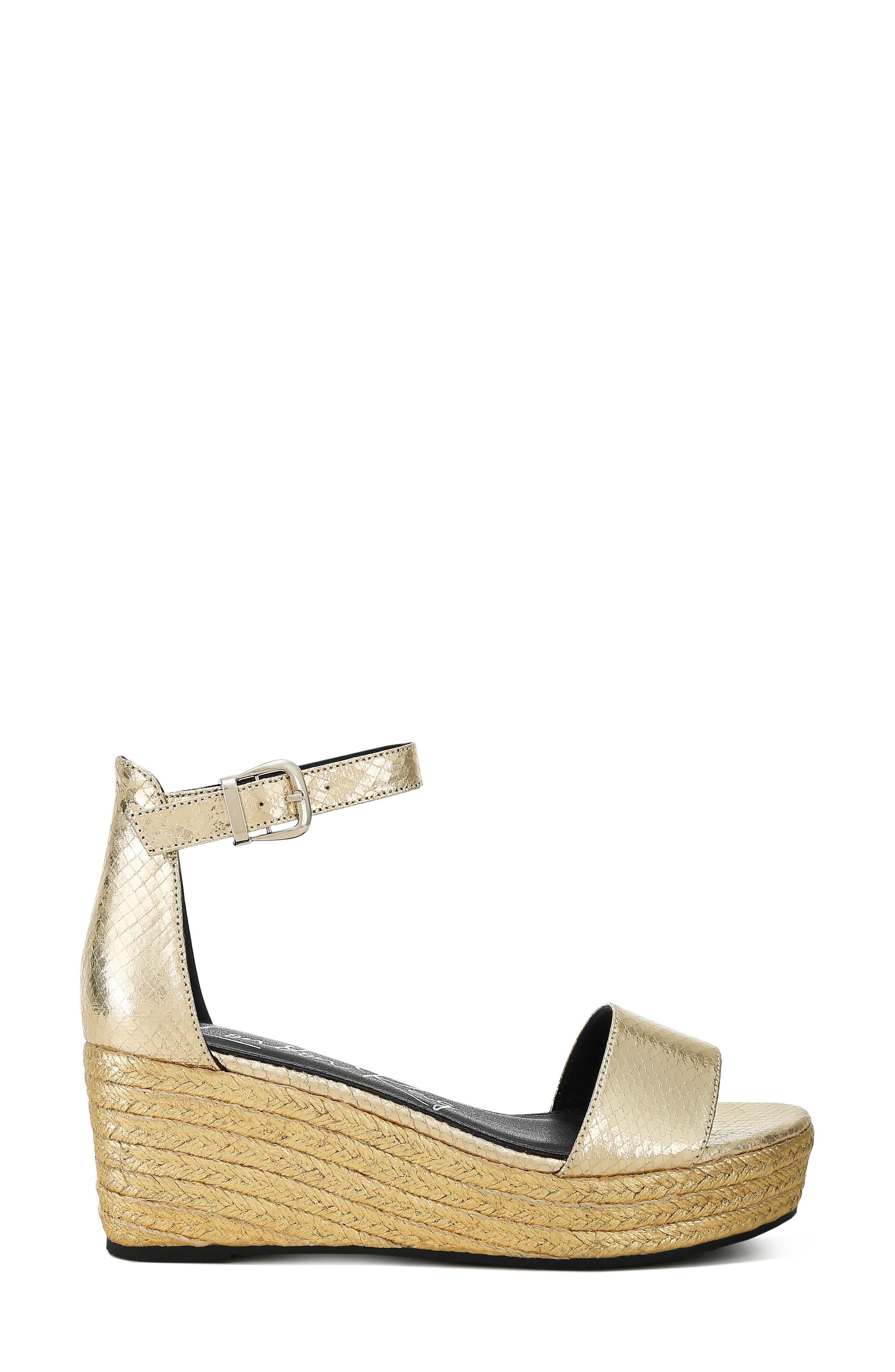LONDON RAG Utah Platform Wedge Espadrille Sandal, Alternate, color, Gold