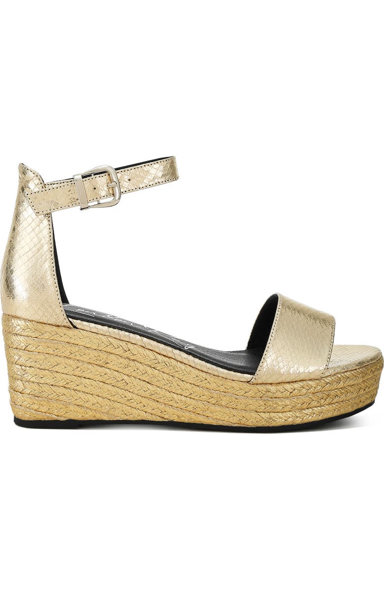 LONDON RAG Utah Platform Wedge Espadrille Sandal, Alternate, color, Gold