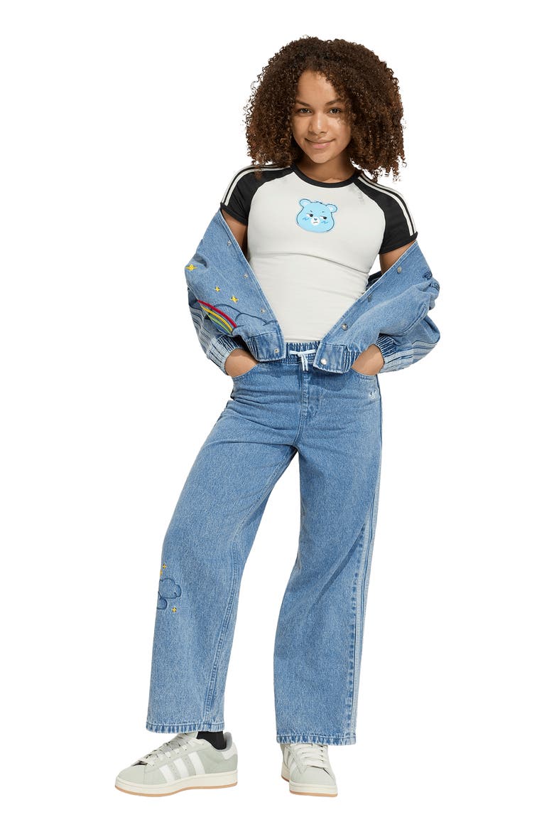 Kids' Originals Cloud Graphic Elastic Waist Jeans, Alternate, color, LIGHT DENIM