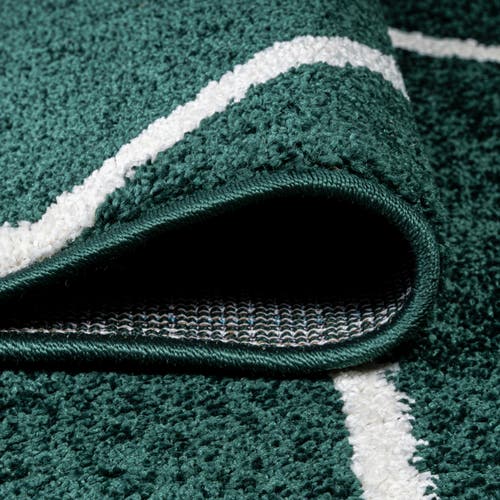 Jonathan Y Cole Minimalist Diamond Trellis Area Rug In Green/white