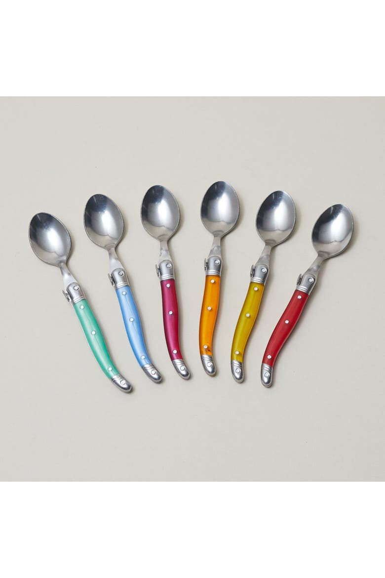 Set of 6  Rainbow Teaspoons, Alternate, color, Rainbow